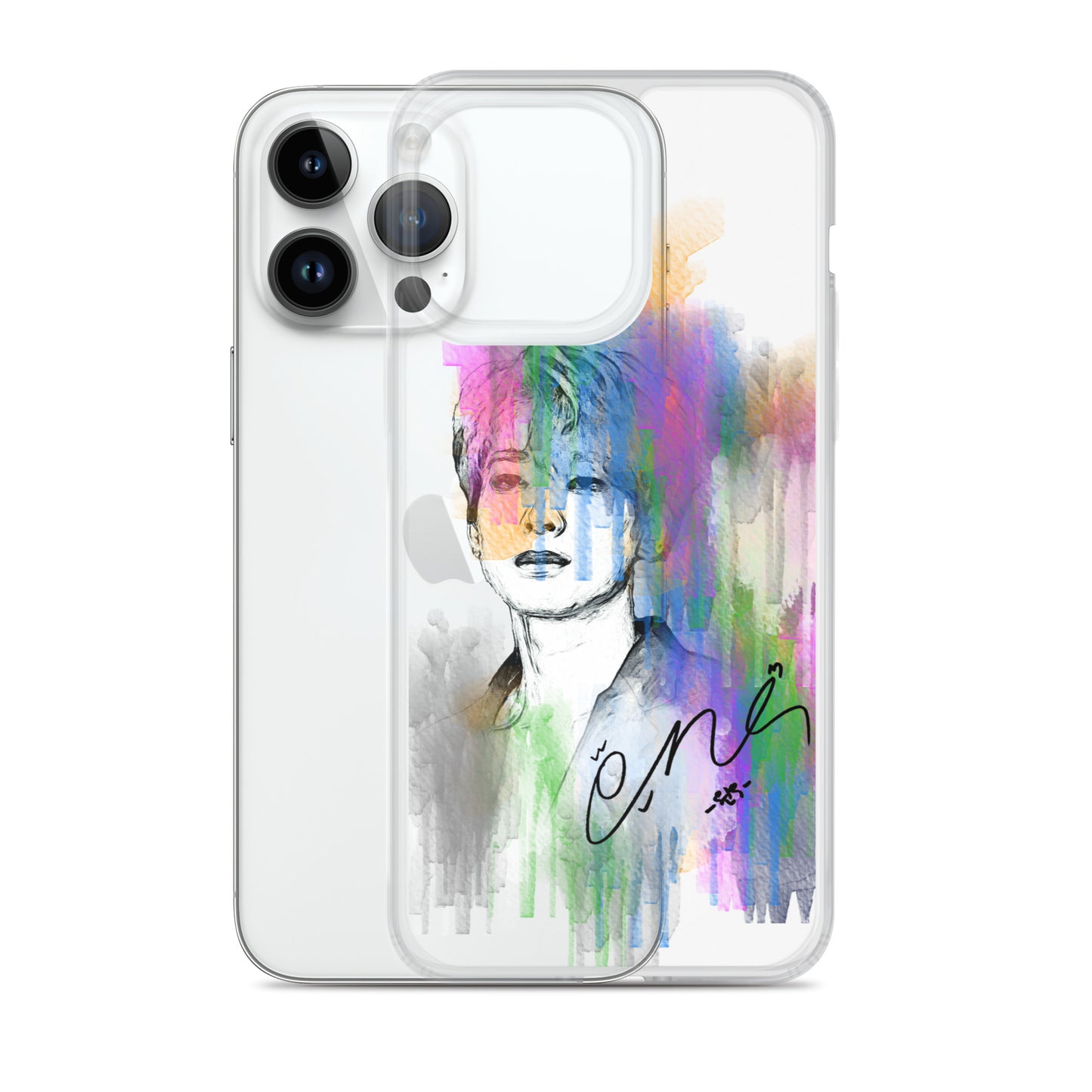 SEVENTEEN Wonwoo, Jeon Won-woo Waterpaint Portrait iPhone Case