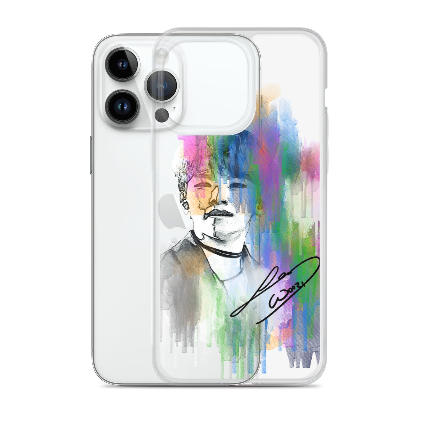 SEVENTEEN Woozi, Lee Ji-hoon Waterpaint Portrait iPhone Case