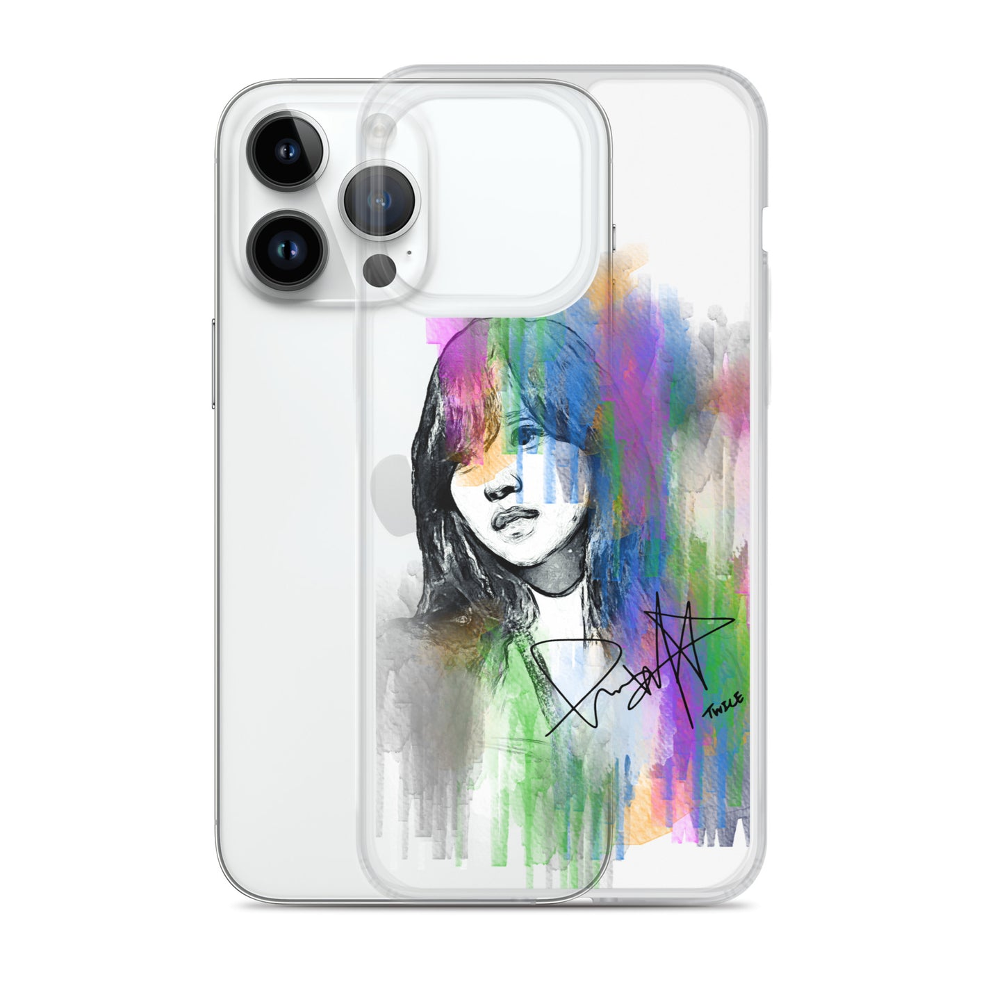 TWICE Mina, Mina Sharon Myoi Waterpaint Portrait iPhone Case