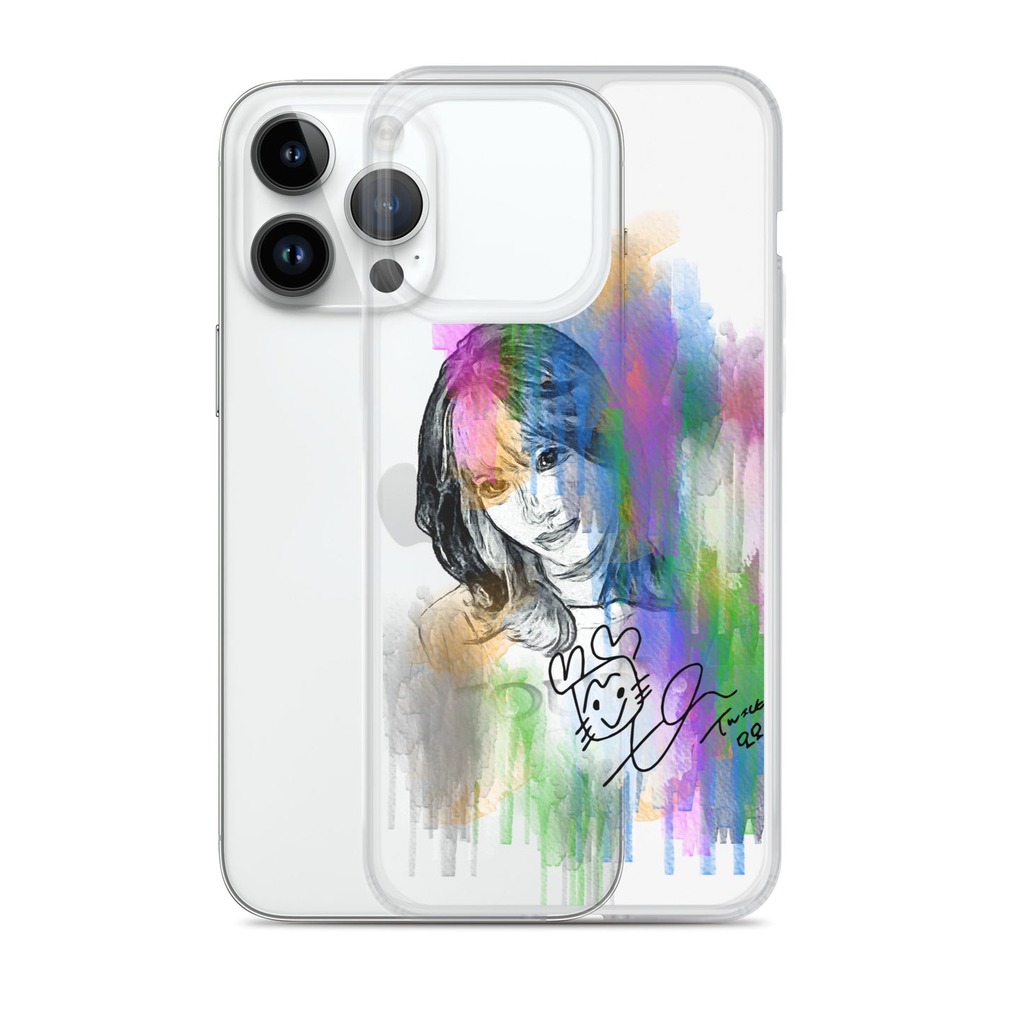 TWICE Momo, Hirai Momo Waterpaint Portrait iPhone Case