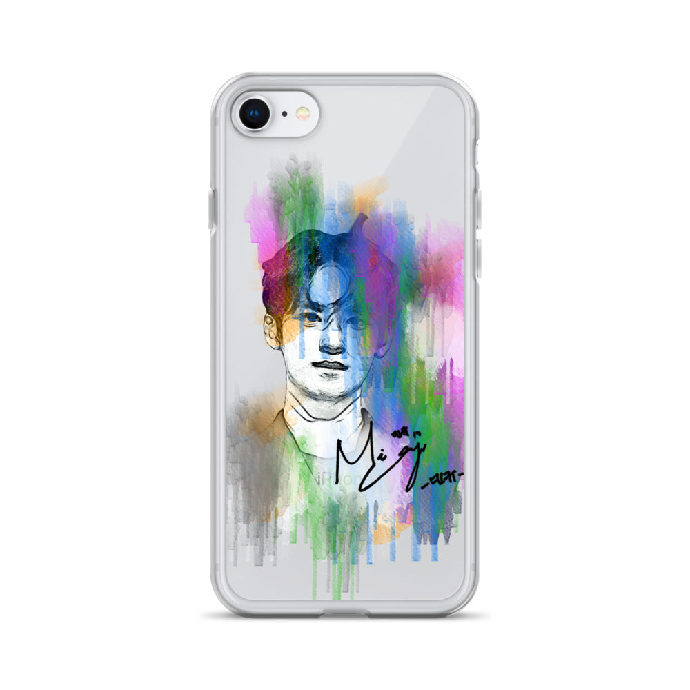 SEVENTEEN Mingyu, Kim Mingyu Waterpaint Portrait iPhone Case