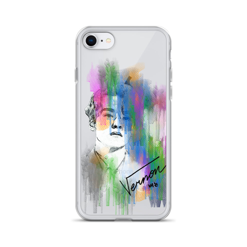 SEVENTEEN Vernon, Hansol Vernon Chwe Waterpaint Portrait iPhone Case