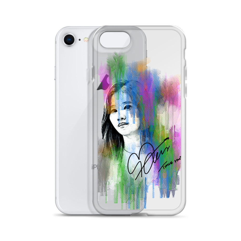 TWICE Sana, Minatozaki Sana Waterpaint Portrait iPhone Case