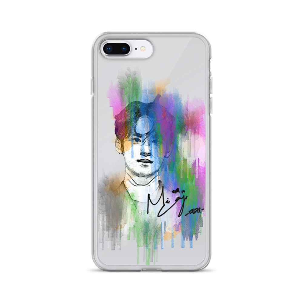 SEVENTEEN Mingyu, Kim Mingyu Waterpaint Portrait iPhone Case