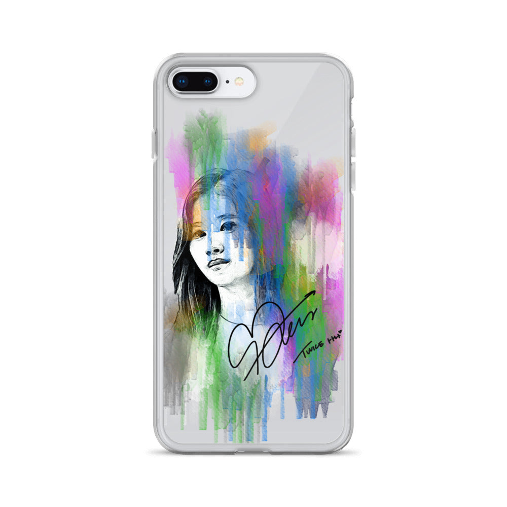 TWICE Sana, Minatozaki Sana Waterpaint Portrait iPhone Case