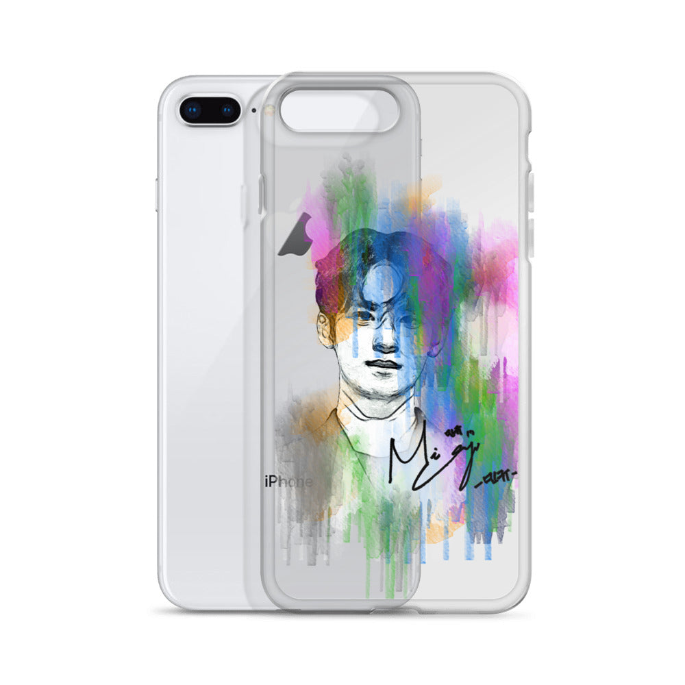 SEVENTEEN Mingyu, Kim Mingyu Waterpaint Portrait iPhone Case