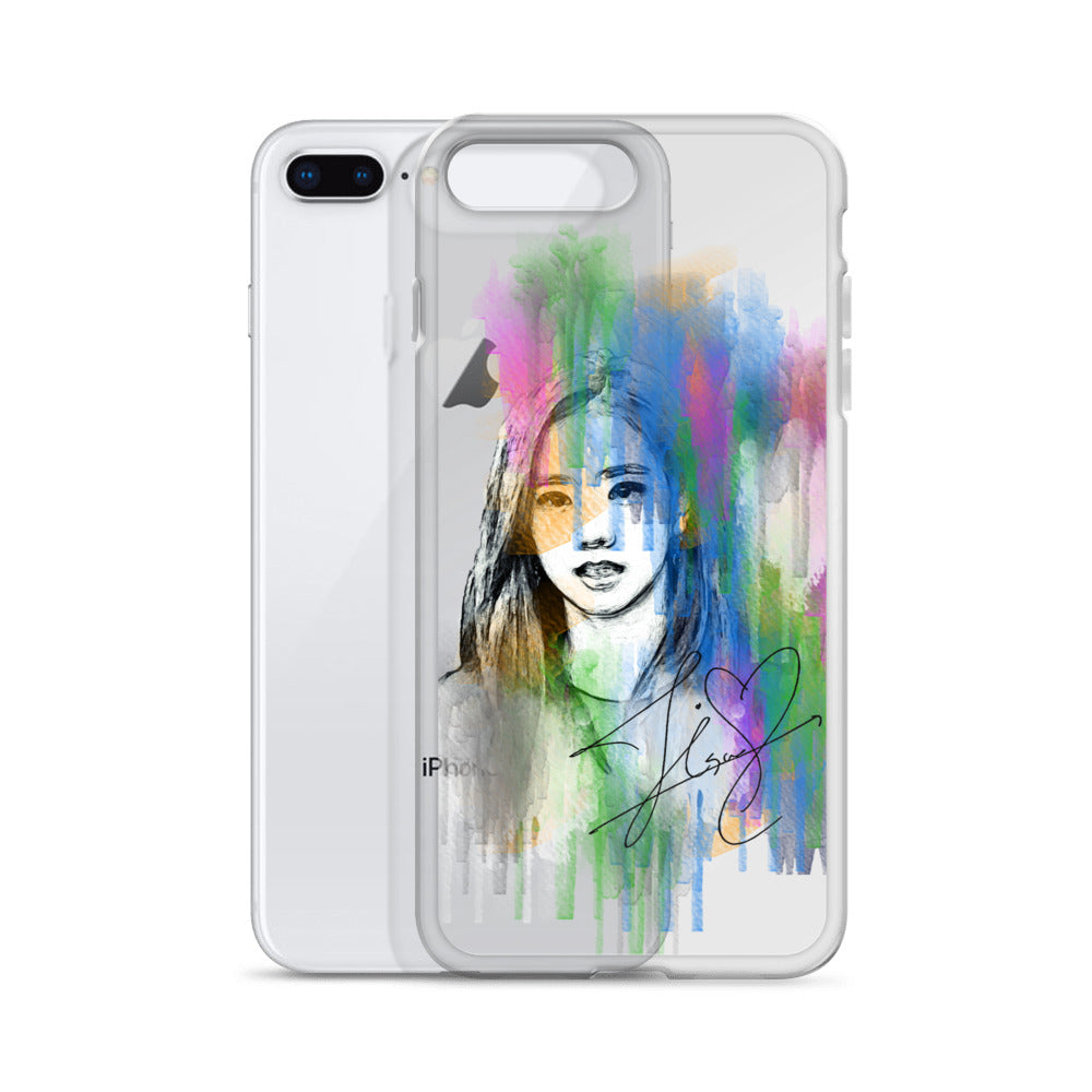 BLACKPINK Jisoo, Kim Jisoo Waterpaint Portrait iPhone Case - kpophow