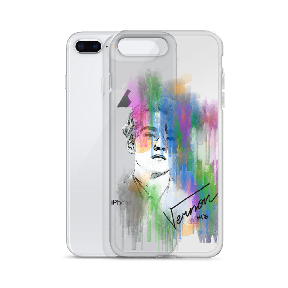 SEVENTEEN Vernon, Hansol Vernon Chwe Waterpaint Portrait iPhone Case