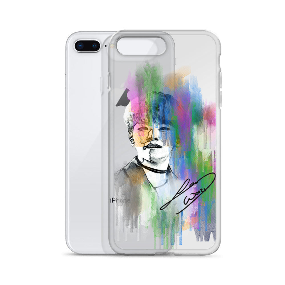 SEVENTEEN Woozi, Lee Ji-hoon Waterpaint Portrait iPhone Case