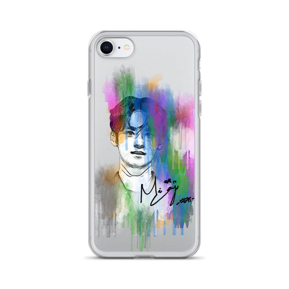 SEVENTEEN Mingyu, Kim Mingyu Waterpaint Portrait iPhone Case