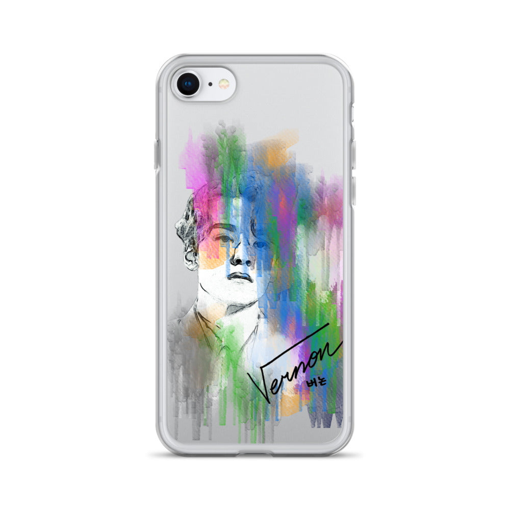 SEVENTEEN Vernon, Hansol Vernon Chwe Waterpaint Portrait iPhone Case