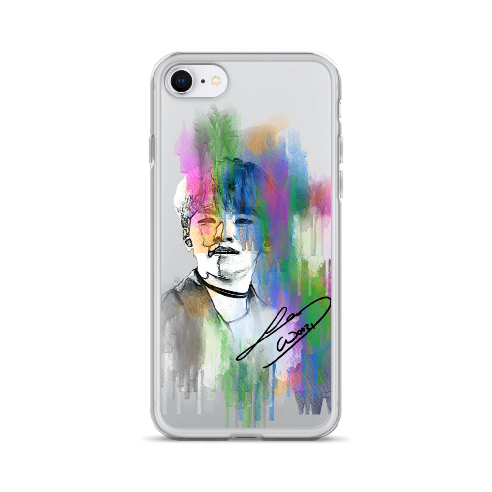 SEVENTEEN Woozi, Lee Ji-hoon Waterpaint Portrait iPhone Case