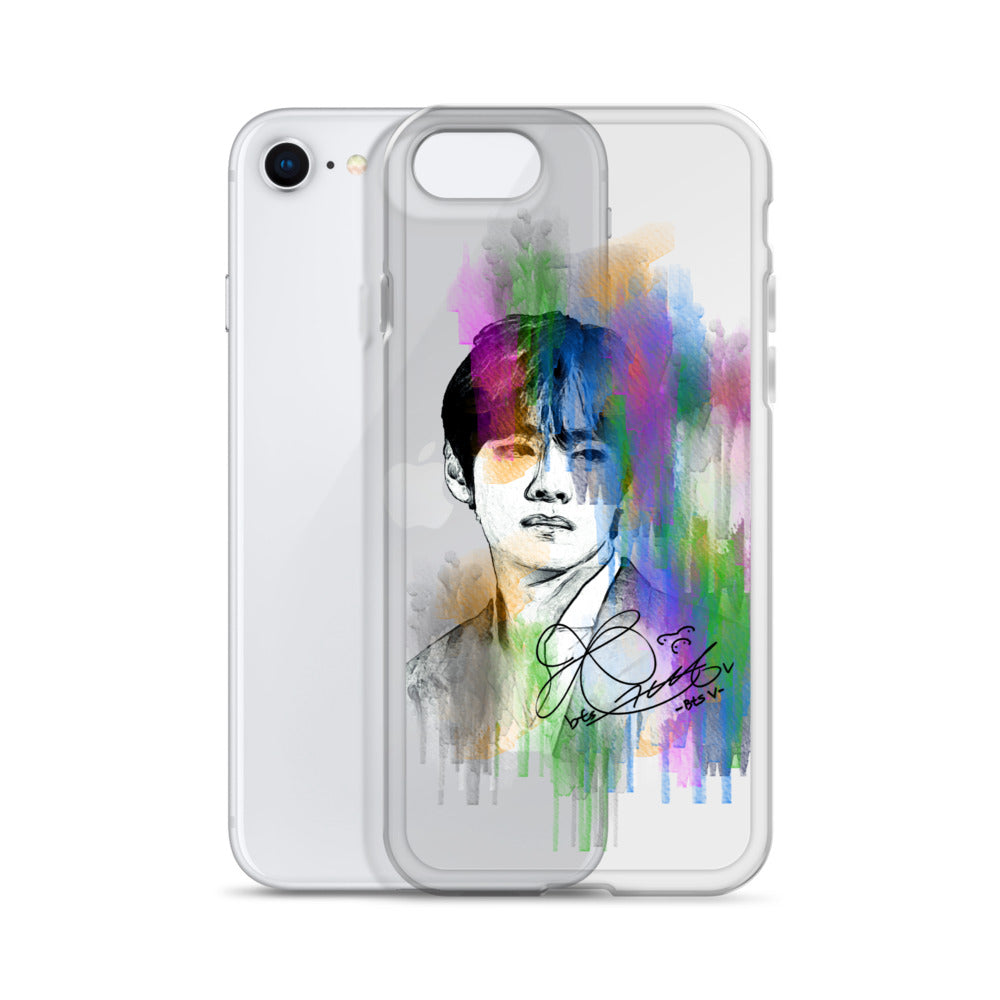 BTS V, Kim Tae-hyung Waterpaint portrait iPhone Case