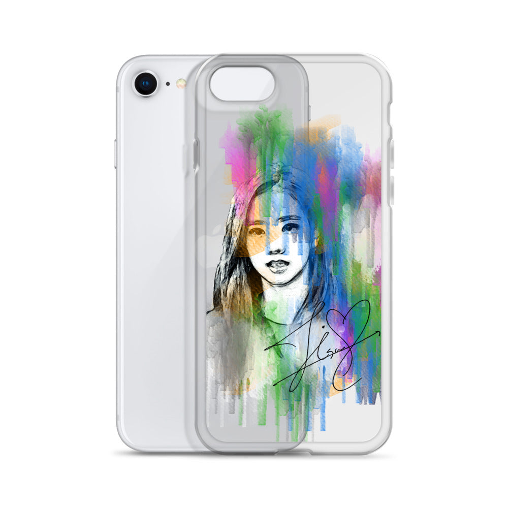 BLACKPINK Jisoo, Kim Jisoo Waterpaint Portrait iPhone Case - kpophow