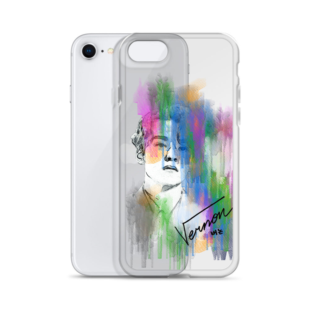 SEVENTEEN Vernon, Hansol Vernon Chwe Waterpaint Portrait iPhone Case