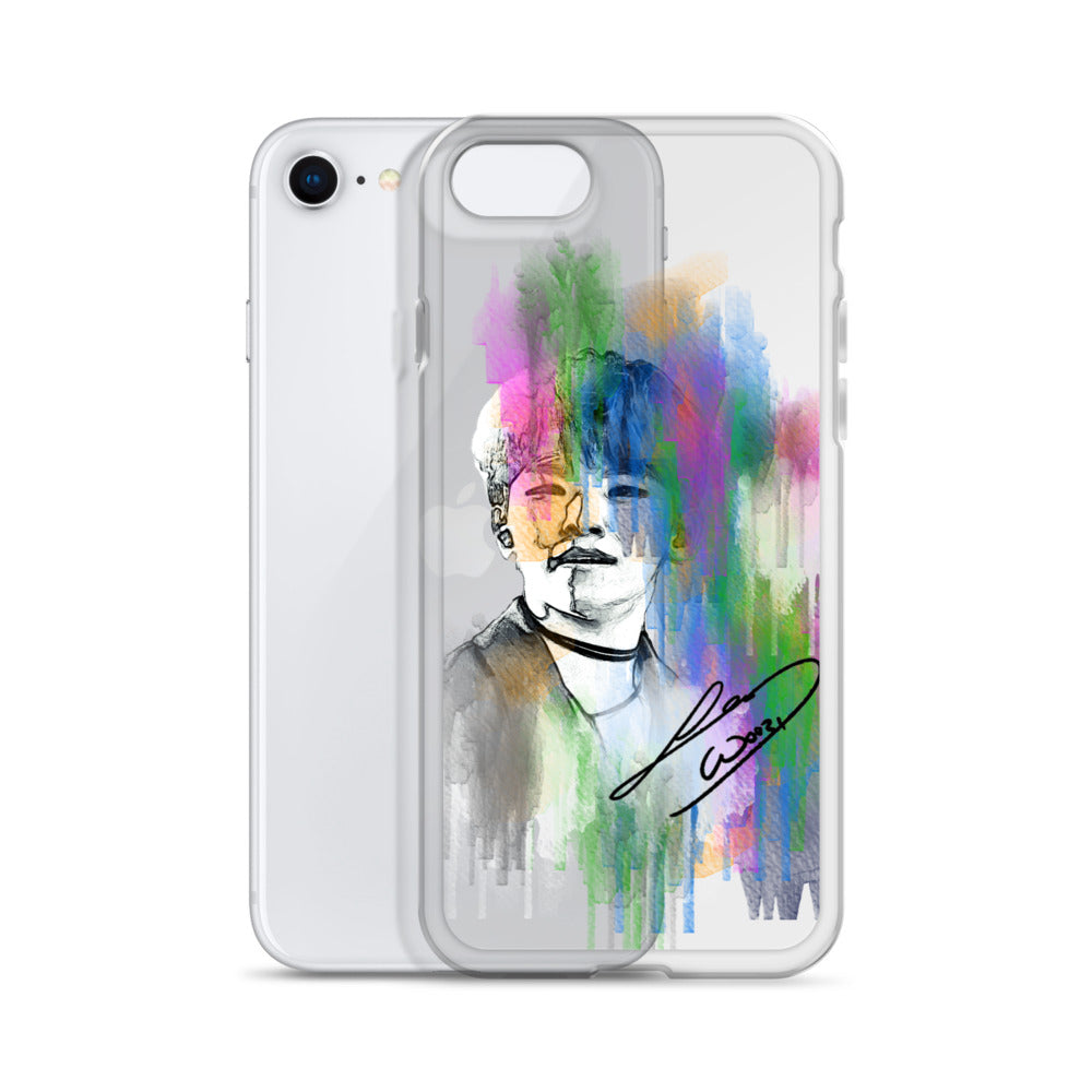 SEVENTEEN Woozi, Lee Ji-hoon Waterpaint Portrait iPhone Case