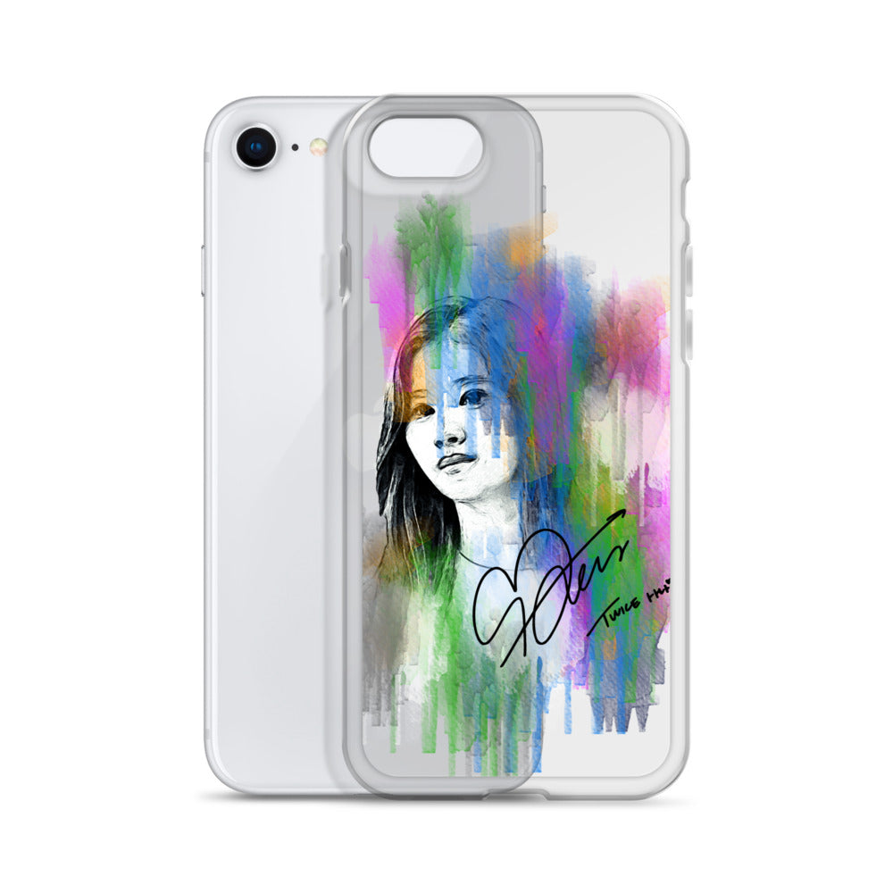 TWICE Sana, Minatozaki Sana Waterpaint Portrait iPhone Case