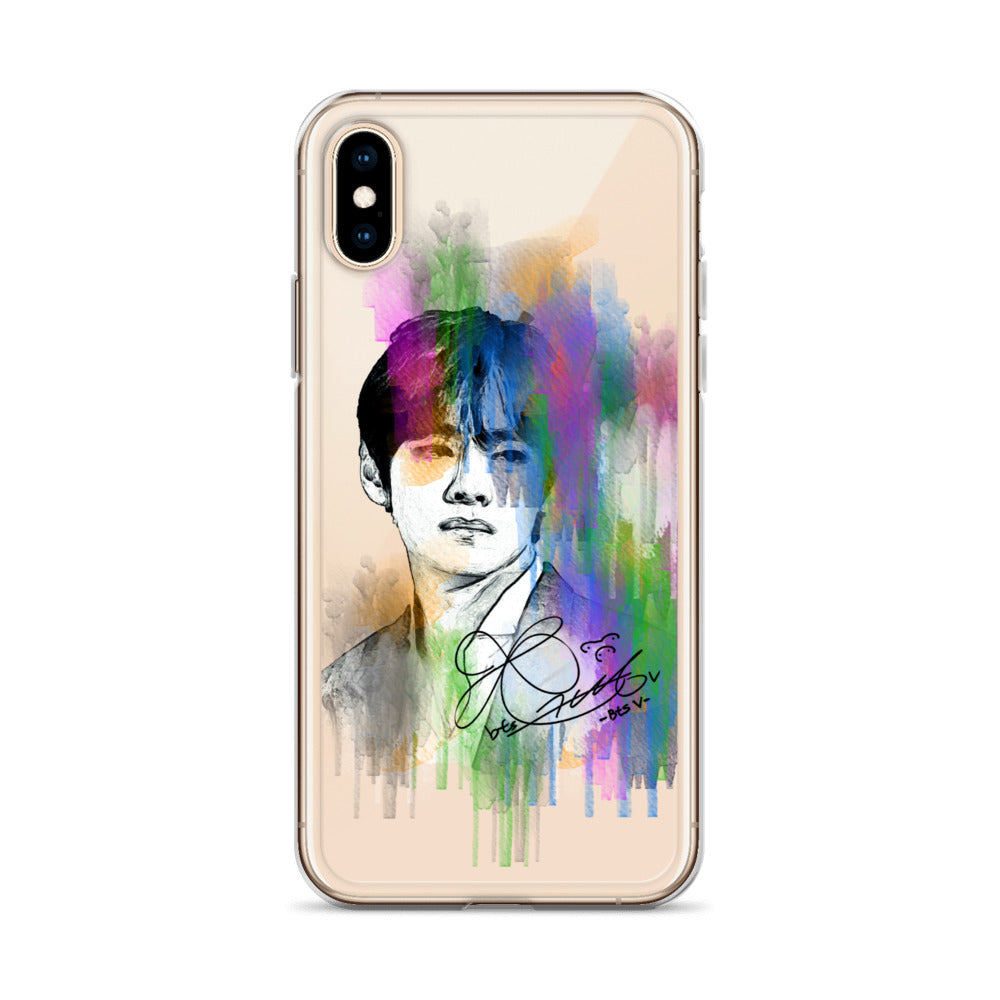 BTS V, Kim Tae-hyung Waterpaint portrait iPhone Case