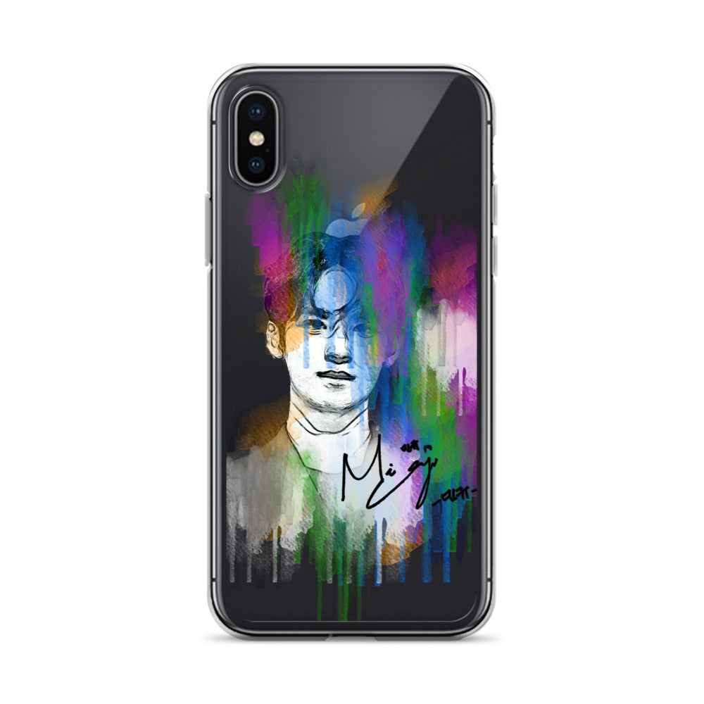 SEVENTEEN Mingyu, Kim Mingyu Waterpaint Portrait iPhone Case