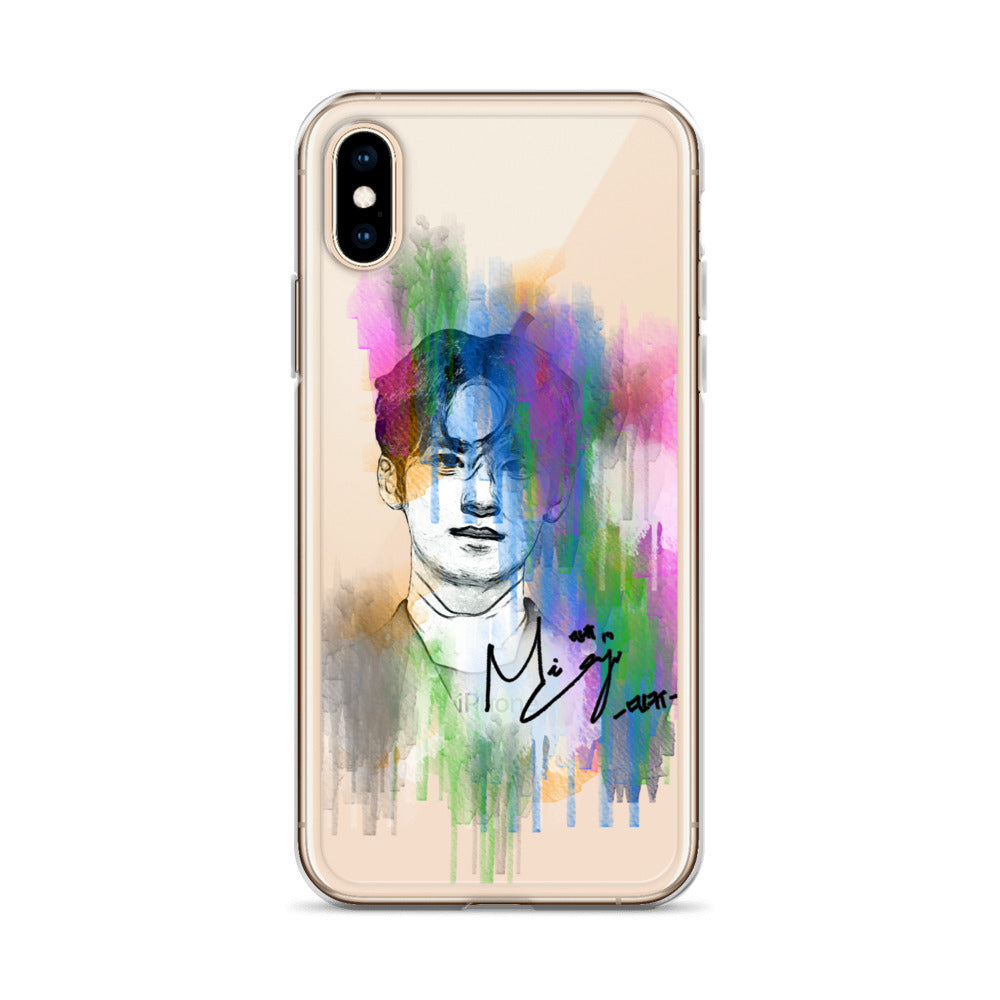 SEVENTEEN Mingyu, Kim Mingyu Waterpaint Portrait iPhone Case