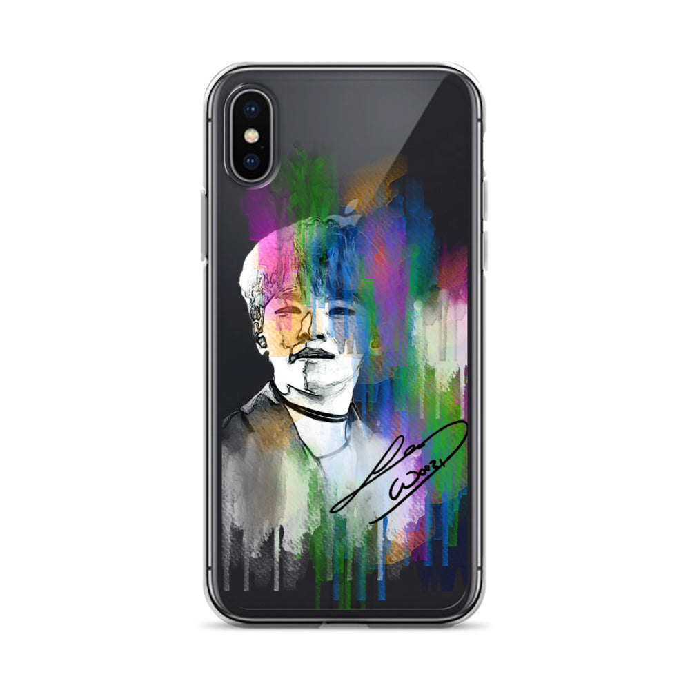 SEVENTEEN Woozi, Lee Ji-hoon Waterpaint Portrait iPhone Case