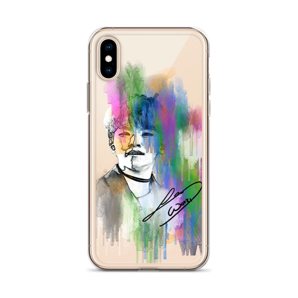 SEVENTEEN Woozi, Lee Ji-hoon Waterpaint Portrait iPhone Case