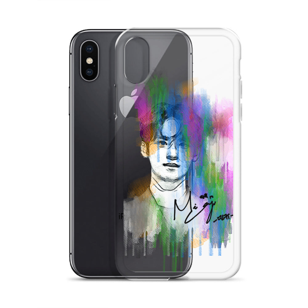 SEVENTEEN Mingyu, Kim Mingyu Waterpaint Portrait iPhone Case