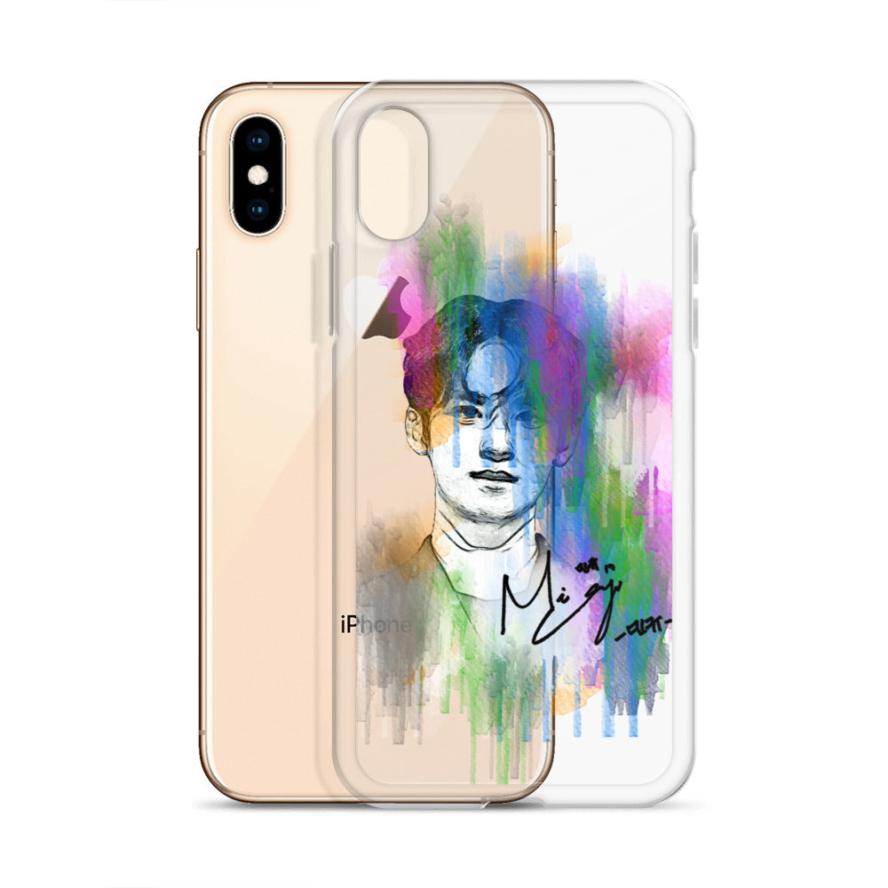 SEVENTEEN Mingyu, Kim Mingyu Waterpaint Portrait iPhone Case