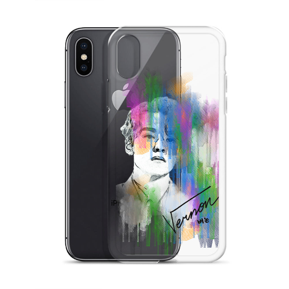 SEVENTEEN Vernon, Hansol Vernon Chwe Waterpaint Portrait iPhone Case