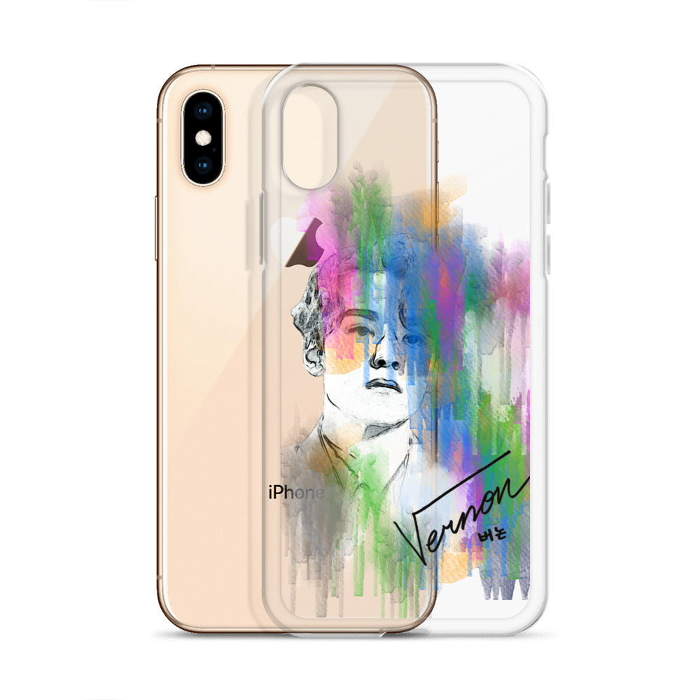 SEVENTEEN Vernon, Hansol Vernon Chwe Waterpaint Portrait iPhone Case