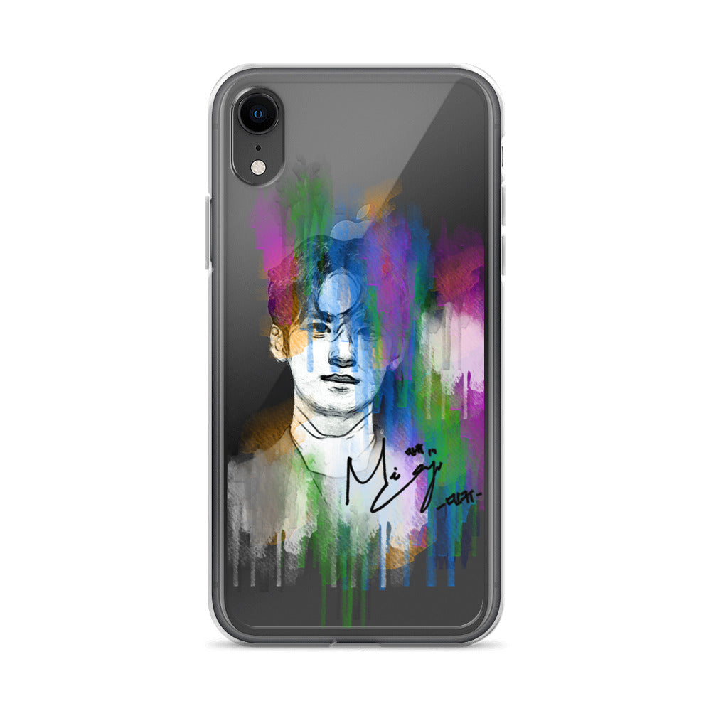 SEVENTEEN Mingyu, Kim Mingyu Waterpaint Portrait iPhone Case