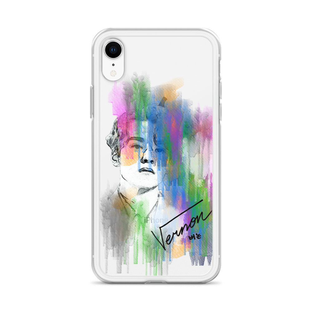 SEVENTEEN Vernon, Hansol Vernon Chwe Waterpaint Portrait iPhone Case