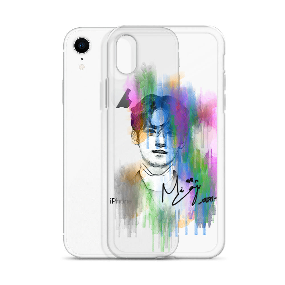 SEVENTEEN Mingyu, Kim Mingyu Waterpaint Portrait iPhone Case