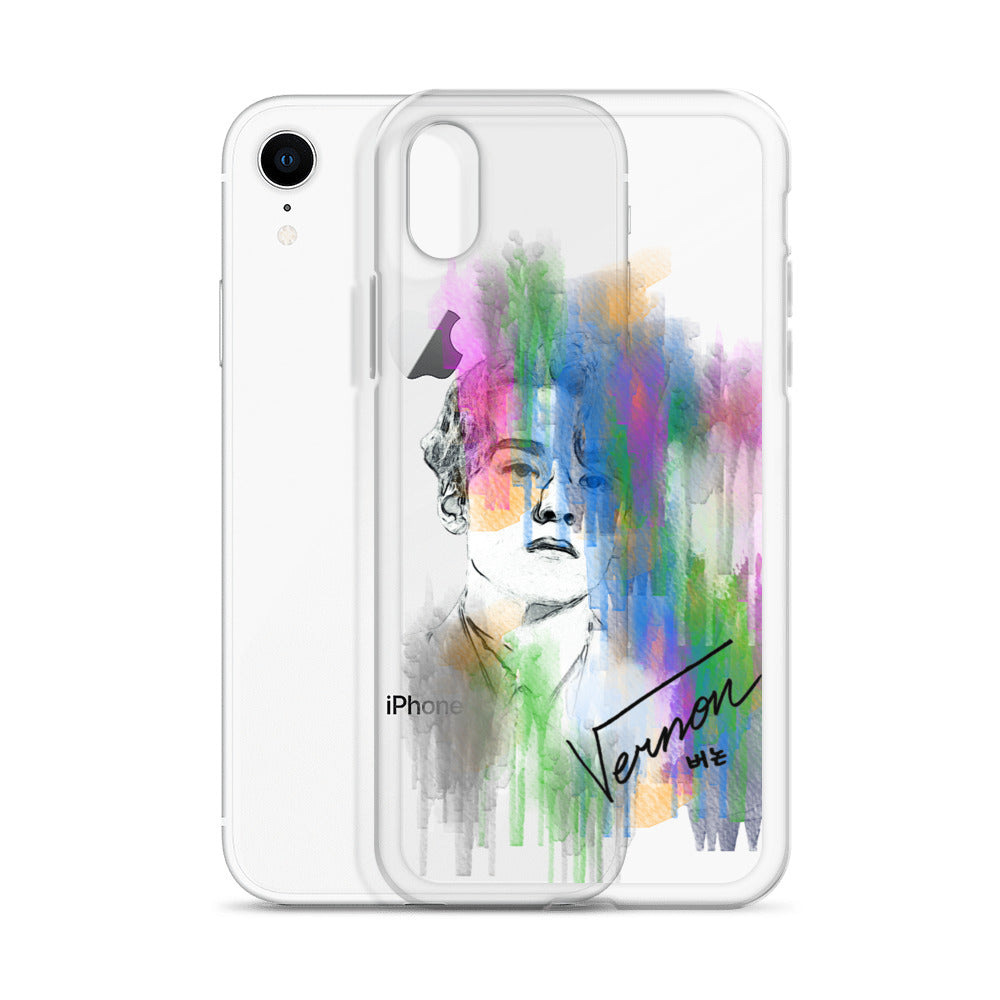 SEVENTEEN Vernon, Hansol Vernon Chwe Waterpaint Portrait iPhone Case