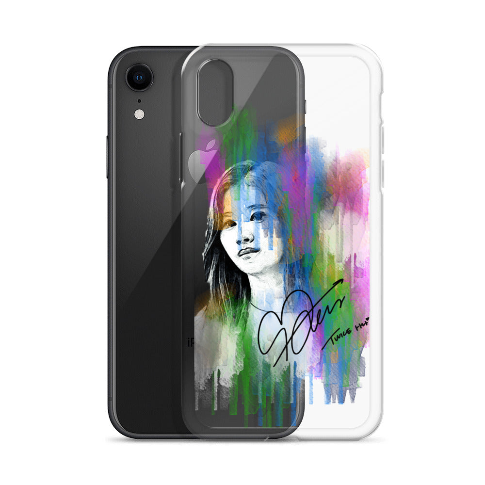 TWICE Sana, Minatozaki Sana Waterpaint Portrait iPhone Case