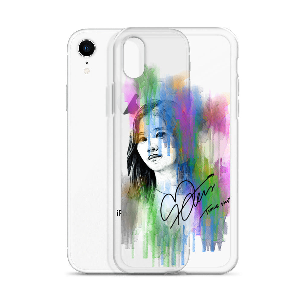 TWICE Sana, Minatozaki Sana Waterpaint Portrait iPhone Case