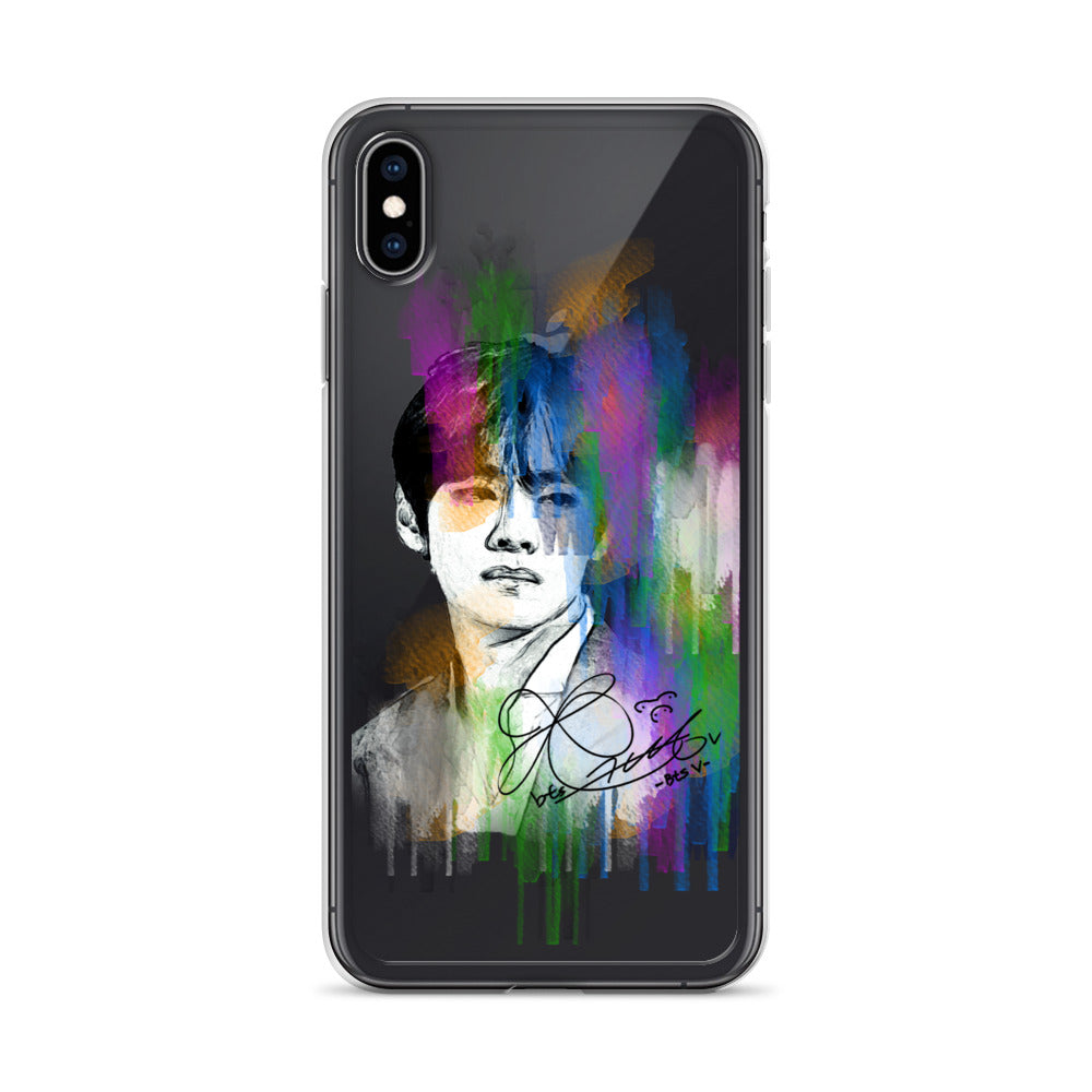 BTS V, Kim Tae-hyung Waterpaint portrait iPhone Case
