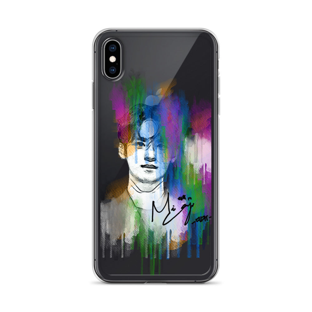 SEVENTEEN Mingyu, Kim Mingyu Waterpaint Portrait iPhone Case