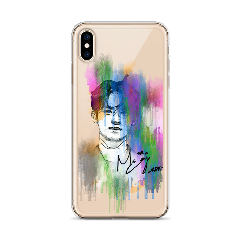 SEVENTEEN Mingyu, Kim Mingyu Waterpaint Portrait iPhone Case