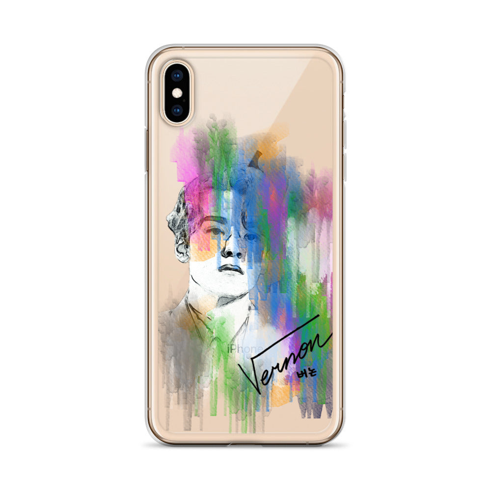 SEVENTEEN Vernon, Hansol Vernon Chwe Waterpaint Portrait iPhone Case