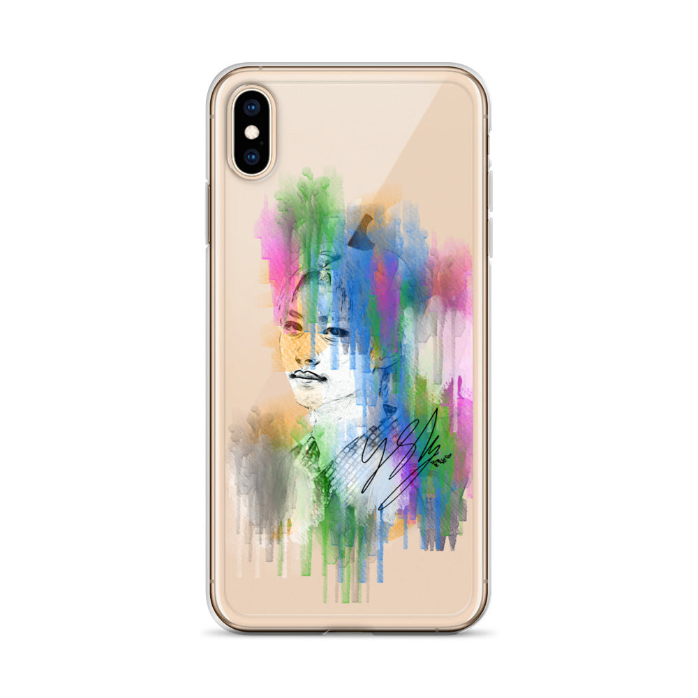 Stray Kids Felix, Lee Felix Waterpaint Portrait iPhone Case