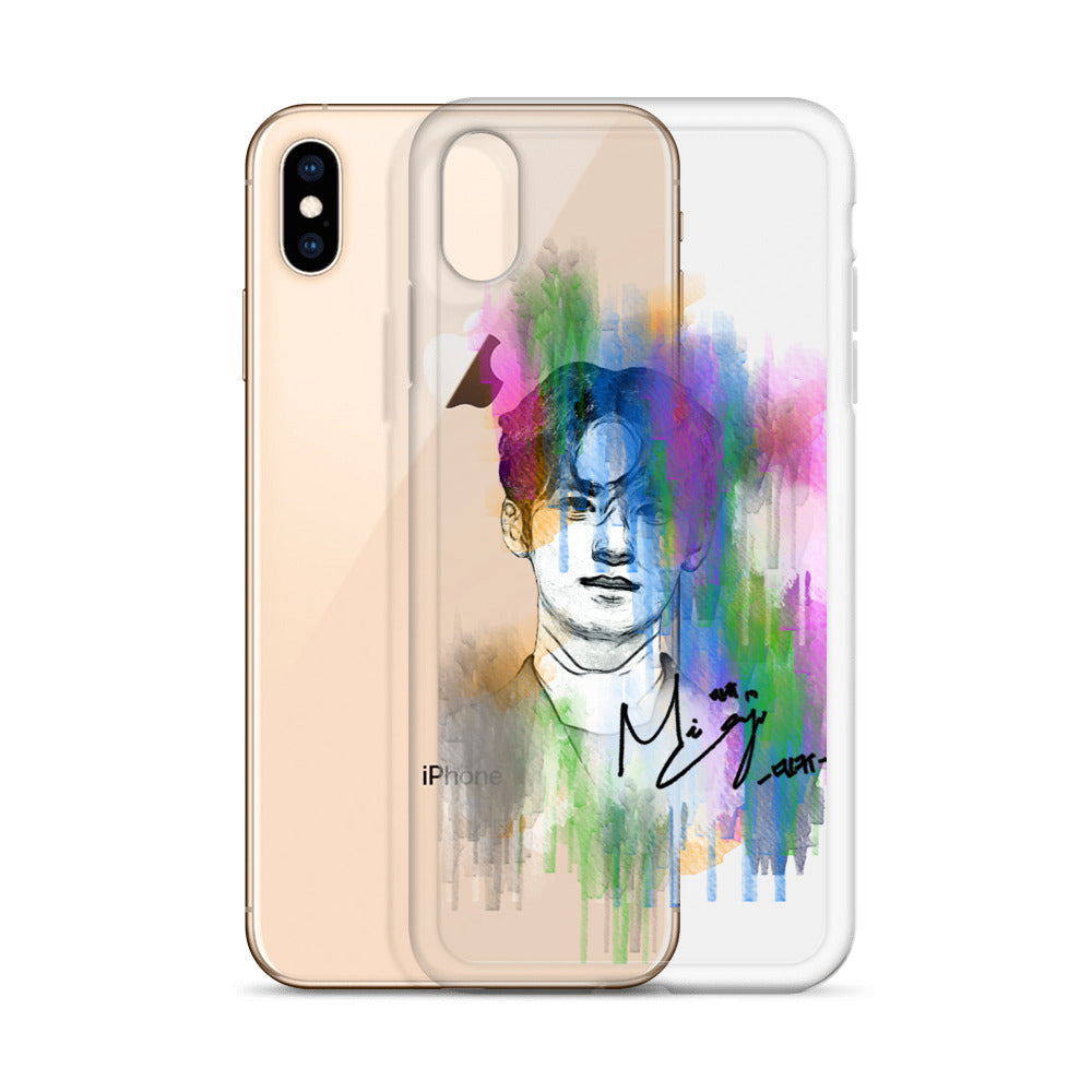 SEVENTEEN Mingyu, Kim Mingyu Waterpaint Portrait iPhone Case