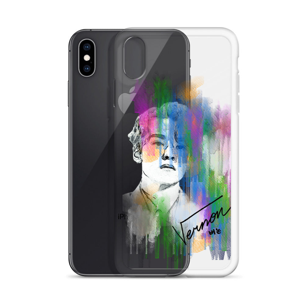 SEVENTEEN Vernon, Hansol Vernon Chwe Waterpaint Portrait iPhone Case