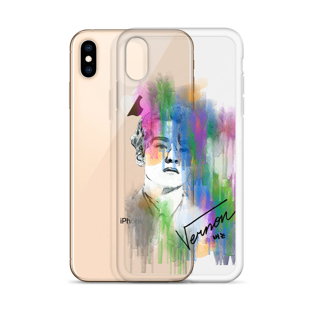 SEVENTEEN Vernon, Hansol Vernon Chwe Waterpaint Portrait iPhone Case