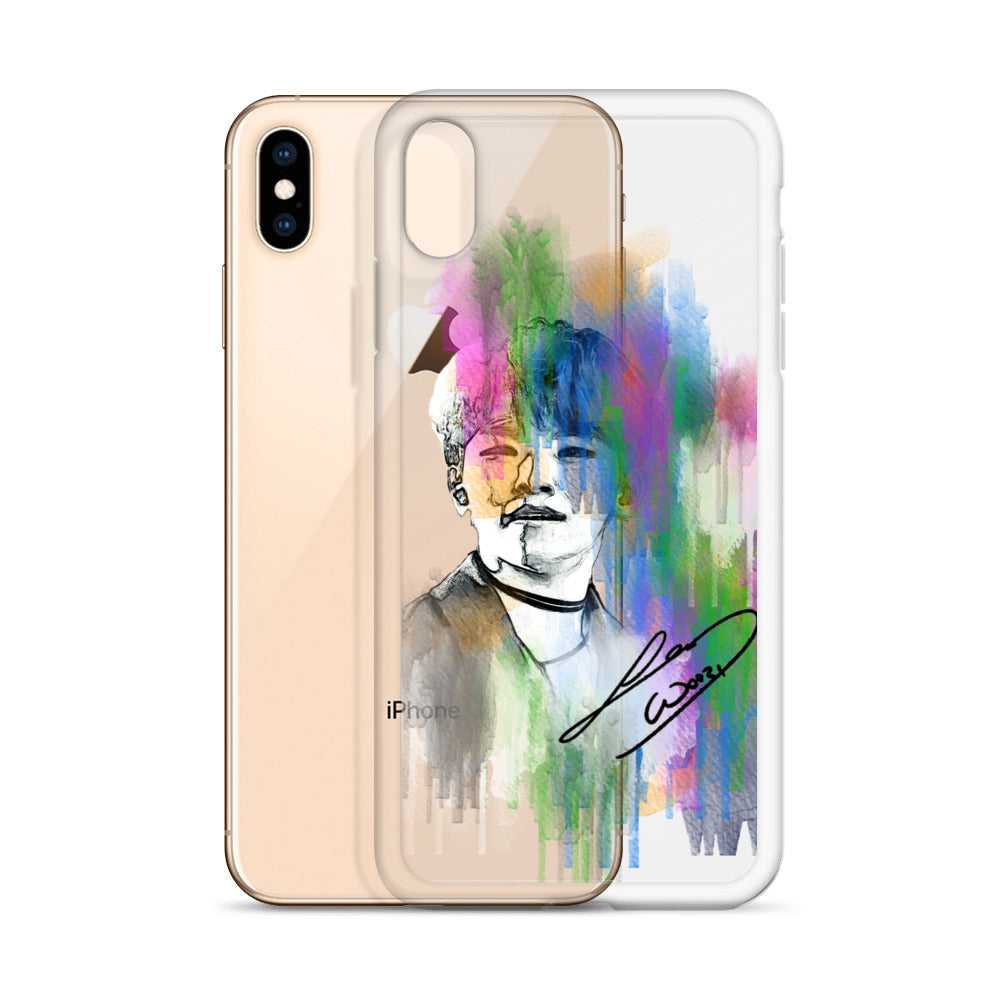 SEVENTEEN Woozi, Lee Ji-hoon Waterpaint Portrait iPhone Case