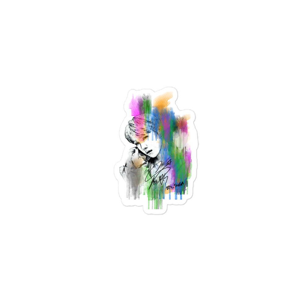 BTS logo Coloured - Min Suga - Sticker