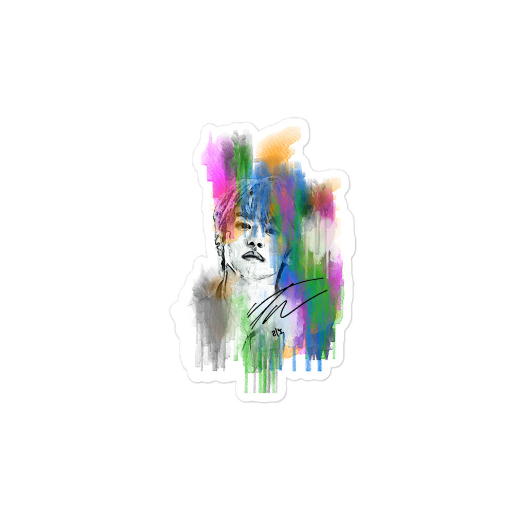 Stray Kids Lee Know, Lee Min-ho Waterpaint Portrait Sticker