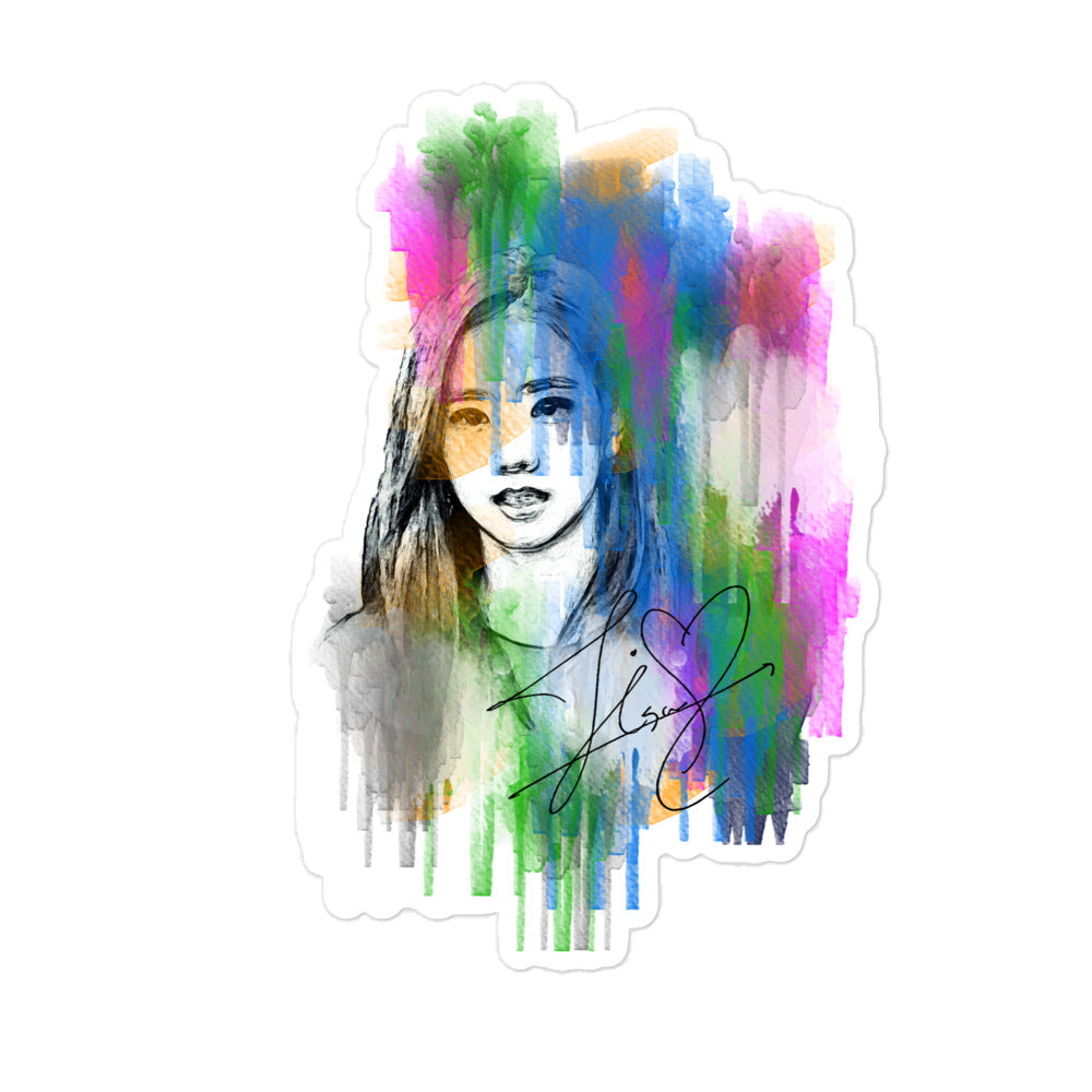 BLACKPINK Jisoo, Kim Jisoo Waterpaint Portrait Sticker