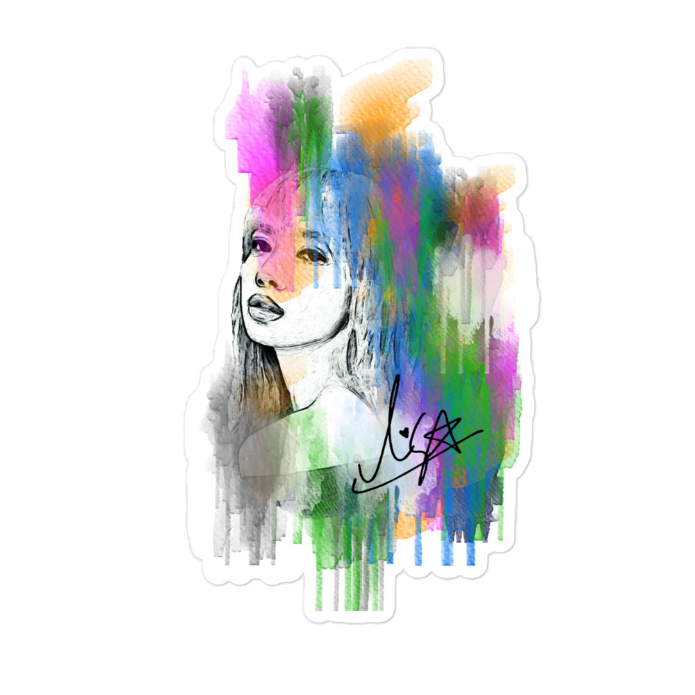 BLACKPINK Lisa, Lalisa Manobal Waterpaint Portrait Sticker