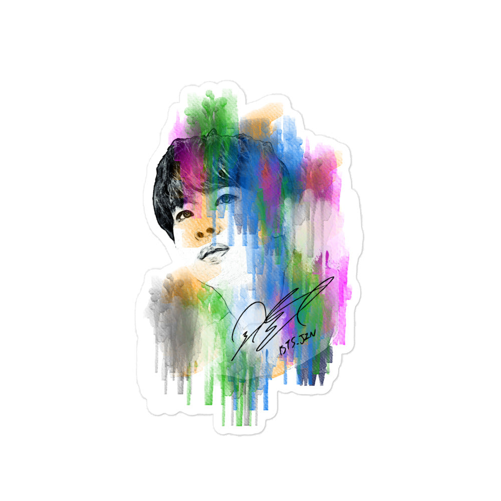 BTS Jin, Kim Seok-jin Waterpaint Portrait Sticker